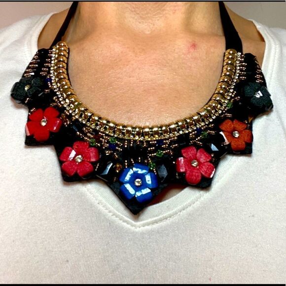 Frida Flowering Crown Statement Necklace - Picture 3 of 6